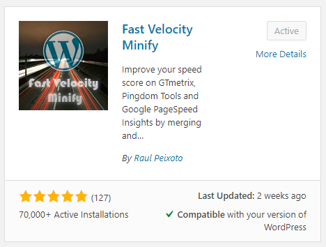 WordPress blog chache plugin