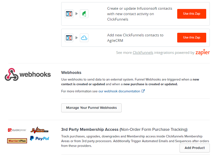 ClickFunnels vs Leadpages integrations