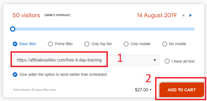 Udimi solo ads add to cart